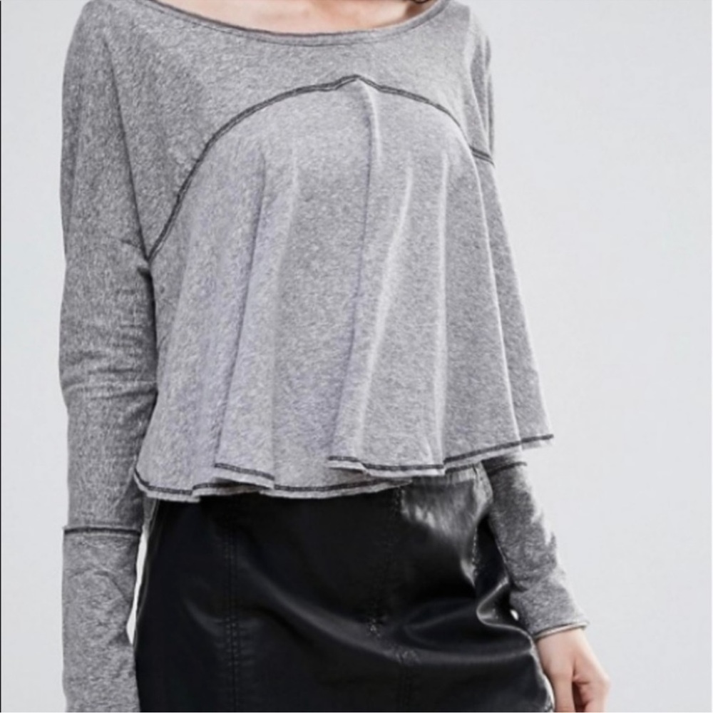 We the Free/Free People ladies Cloud Nine Long Sleeve t-shirt. Small. Oversized - Picture 4 of 11
